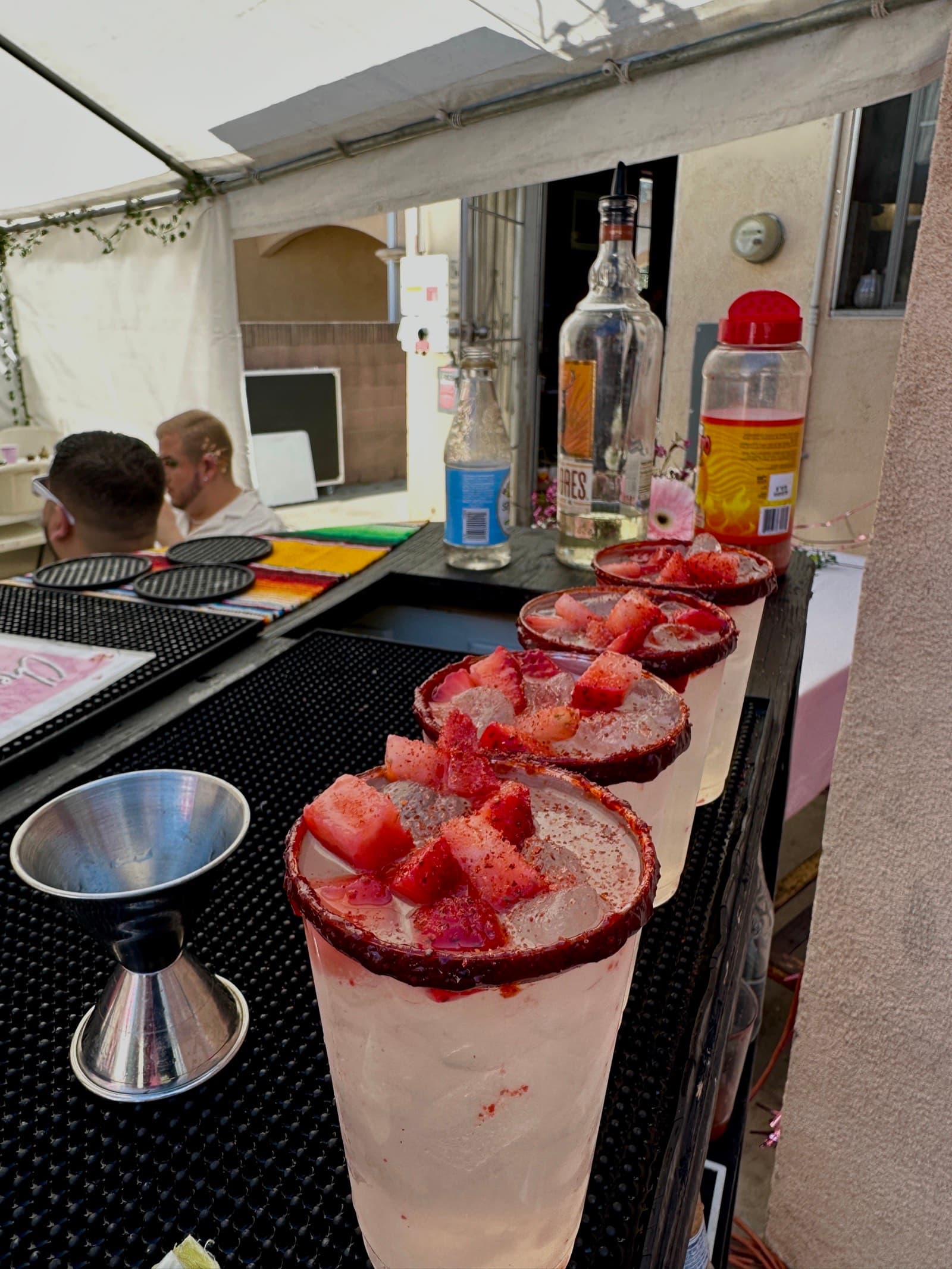 Rim Drip Especial branded Modelo wraparounds with chamoy rim